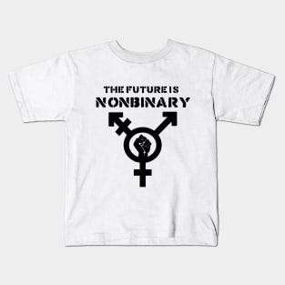 The Future is Nonbinary (Black) Kids T-Shirt